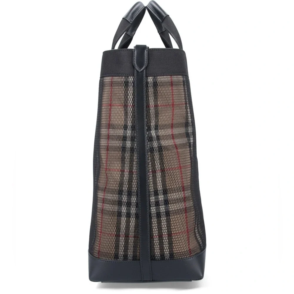 NWT Authentic Burberry Ormond Check Tote Archive Beige Travel Bag